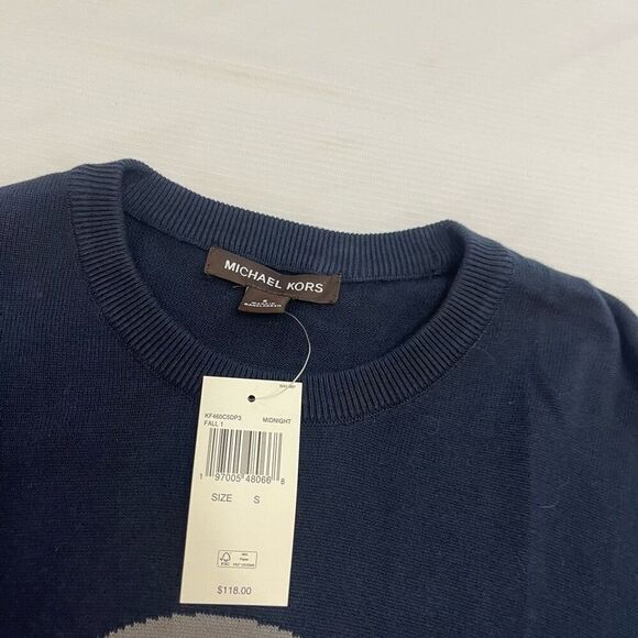 NWT Michael Kors Midnight Blue Sweater Size  Small New - Picture 3 of 7